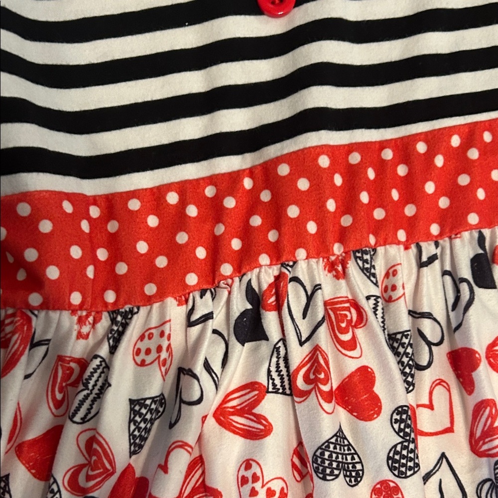 Charming Striped and Heart Kids Dress - Picture 4 of 7